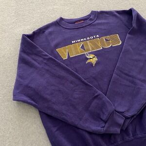 Vintage NFL Minnesota Vikings Crewneck Youth XL 18-20 Adult Small Purple Graphic